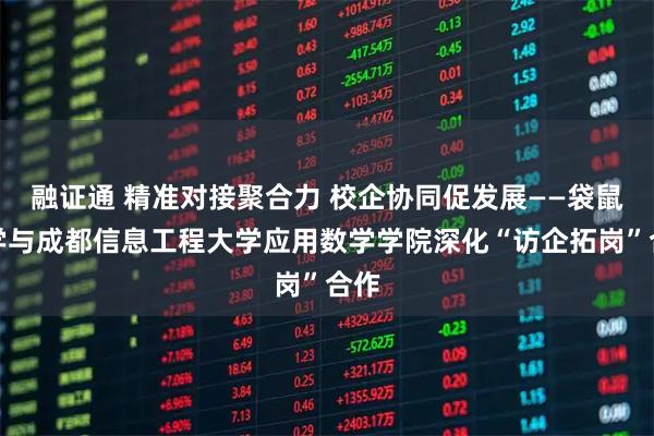 融证通 精准对接聚合力 校企协同促发展——袋鼠带学与成都信息工程大学应用数学学院深化“访企拓岗”合作