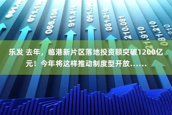 乐发 去年，临港新片区落地投资额突破1200亿元！今年将这样推动制度型开放……